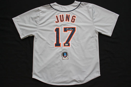 JACE JUNG DETROIT TIGERS SIGNED BASEBALL JERSEY Texas Tech BAS COA