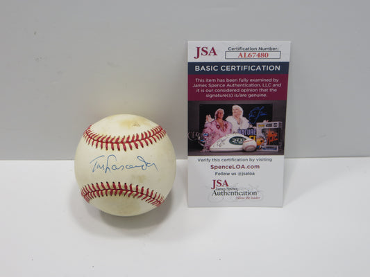 TOMMY LASORDA SIGNED RAWLINGS ONL BASEBALL Los Angeles Dodgers JSA COA