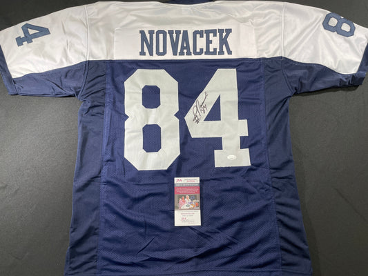 JAY NOVACEK DALLAS COWBOYS SIGNED THANKSGIVING JERSEY Wyoming JSA COA