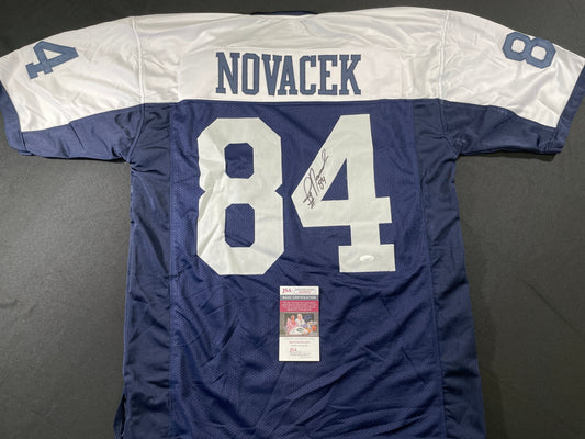 JAY NOVACEK DALLAS COWBOYS SIGNED THANKSGIVING JERSEY Wyoming JSA COA