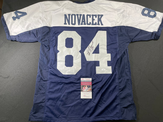 JAY NOVACEK DALLAS COWBOYS SIGNED THANKSGIVING JERSEY Wyoming JSA COA