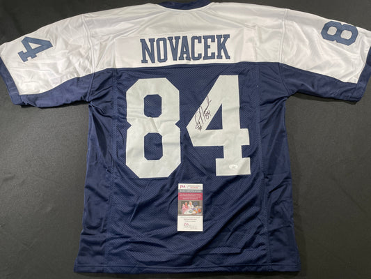 JAY NOVACEK DALLAS COWBOYS SIGNED THANKSGIVING JERSEY Wyoming JSA COA