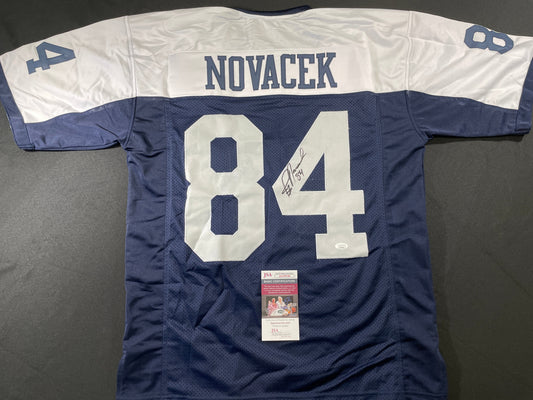 JAY NOVACEK DALLAS COWBOYS SIGNED THANKSGIVING JERSEY Wyoming JSA COA
