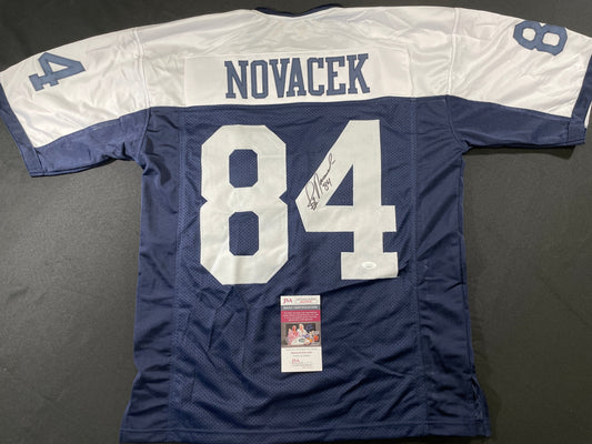 JAY NOVACEK DALLAS COWBOYS SIGNED THANKSGIVING JERSEY Wyoming JSA COA