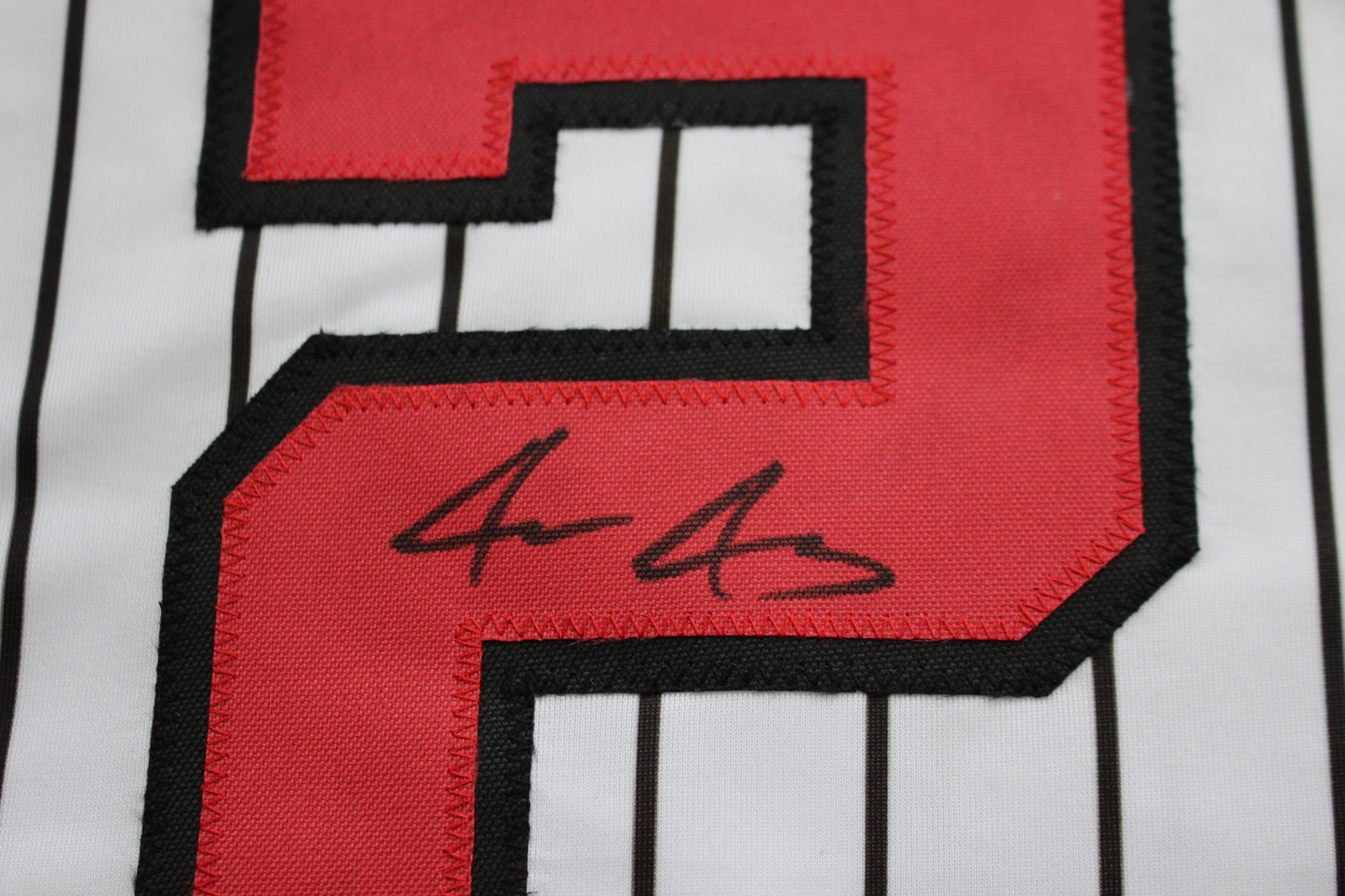 JACE JUNG TEXAS TECH RED RAIDERS SIGNED PINSTRIPE JERSEY Tigers BAS COA