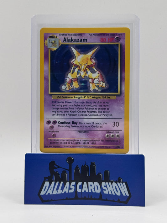 1999 Pokemon - Alakazam (Holo) - 1/102 Base Set Unlimited LP