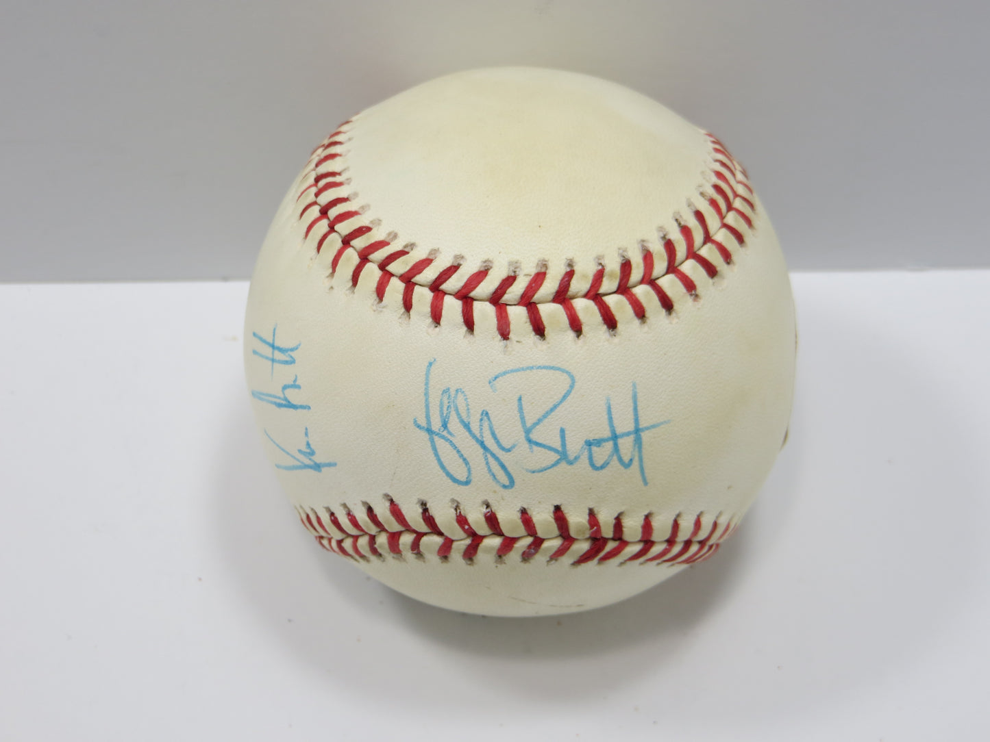 GEORGE and KEN BRETT SIGNED RAWLINGS OAL BASEBALL KANSAS CITY ROYALS JSA