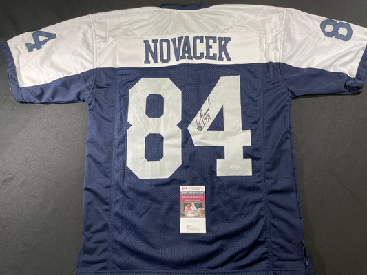 JAY NOVACEK DALLAS COWBOYS SIGNED THANKSGIVING JERSEY Wyoming JSA COA