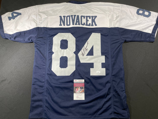 JAY NOVACEK DALLAS COWBOYS SIGNED THANKSGIVING JERSEY Wyoming JSA COA