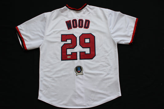 JAMES WOOD WASHINGTON NATIONALS SIGNED HOME JERSEY BAS
