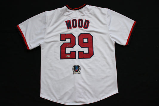 JAMES WOOD WASHINGTON NATIONALS SIGNED HOME JERSEY BAS