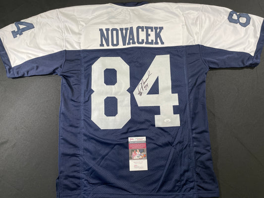 JAY NOVACEK DALLAS COWBOYS SIGNED THANKSGIVING JERSEY Wyoming JSA COA
