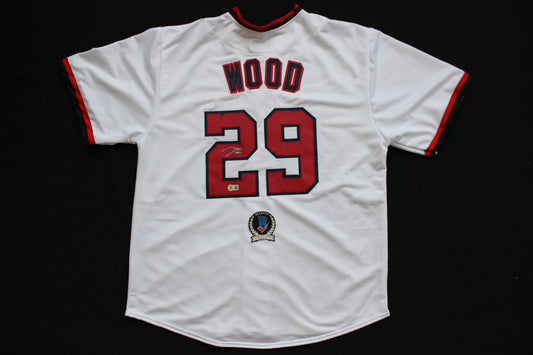 JAMES WOOD WASHINGTON NATIONALS SIGNED HOME JERSEY BAS