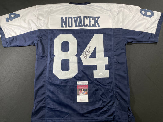 JAY NOVACEK DALLAS COWBOYS SIGNED THANKSGIVING JERSEY Wyoming JSA COA