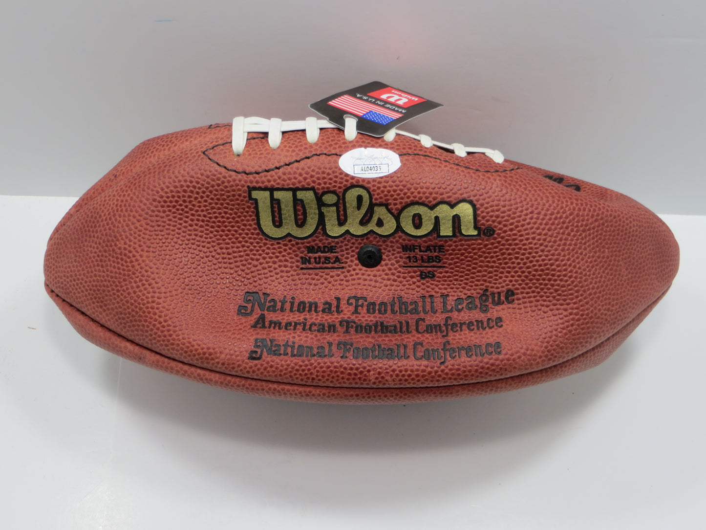 JASON SEHORN SIGNED WILSON OFFICIAL NFL FOOTBALL w/INSC JSA COA