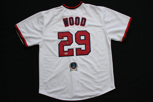 JAMES WOOD WASHINGTON NATIONALS SIGNED HOME JERSEY BAS