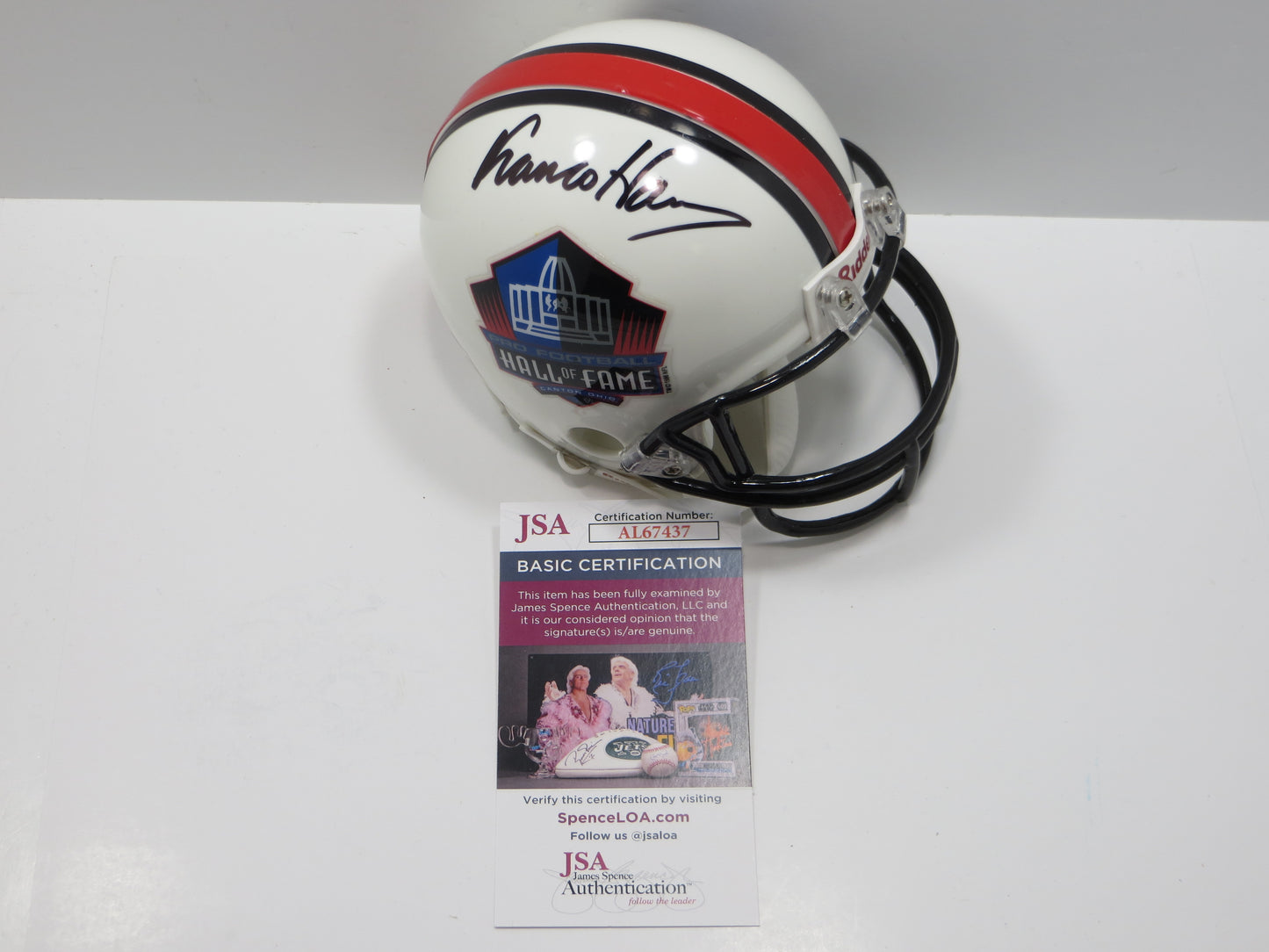 FRANCO HARRIS PITTSBURGH STEELERS SIGNED Hall of Fame MINI HELMET JSA COA