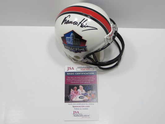 FRANCO HARRIS PITTSBURGH STEELERS SIGNED Hall of Fame MINI HELMET JSA COA