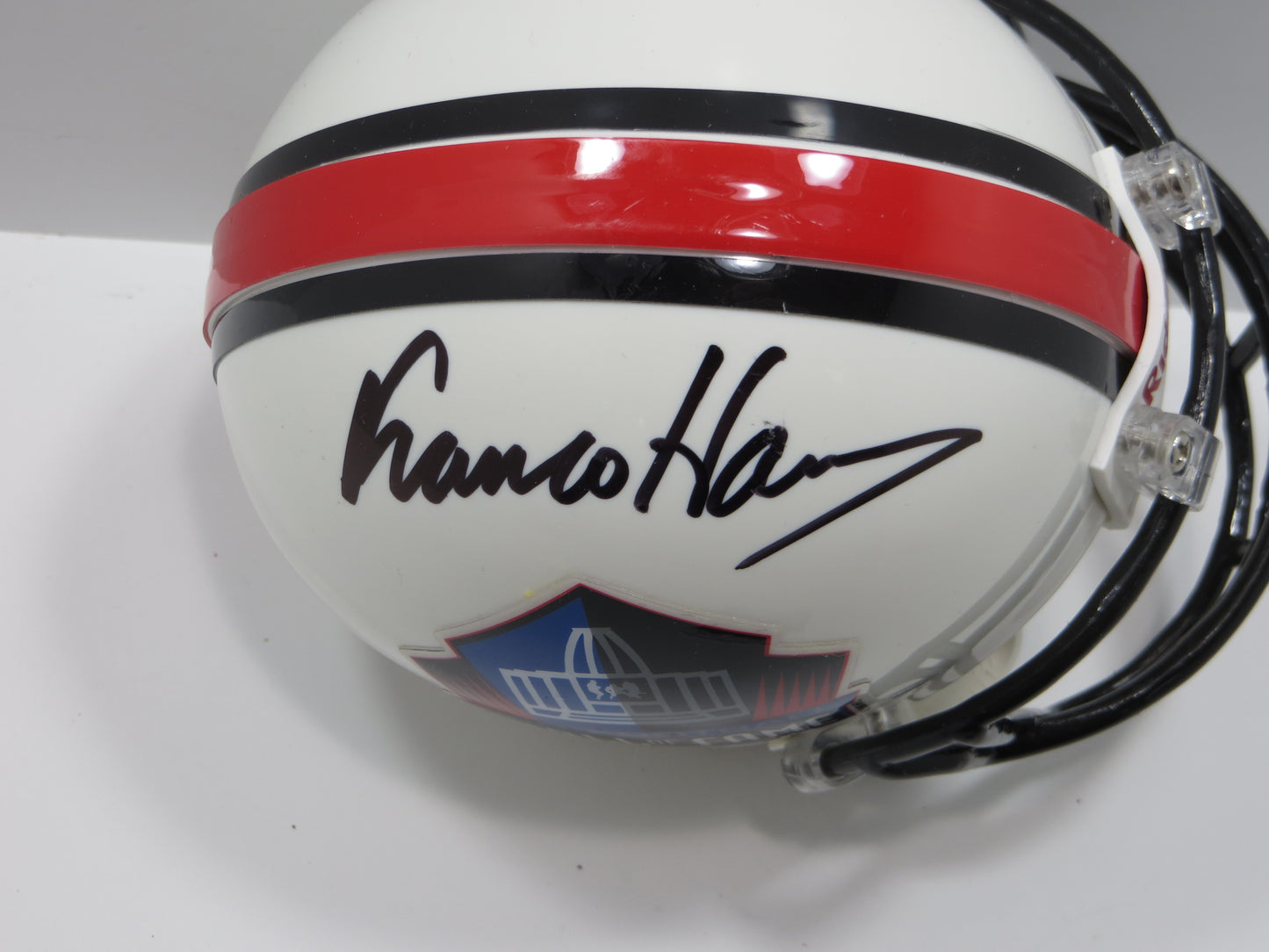 FRANCO HARRIS PITTSBURGH STEELERS SIGNED Hall of Fame MINI HELMET JSA COA