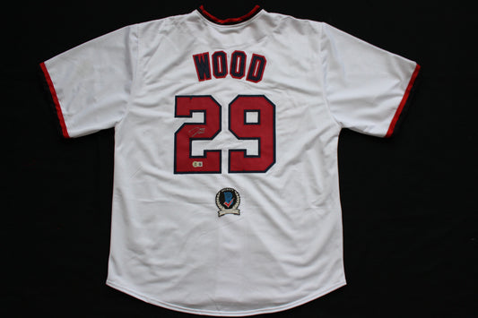 JAMES WOOD WASHINGTON NATIONALS SIGNED HOME JERSEY BAS