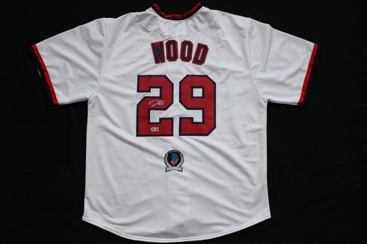 JAMES WOOD WASHINGTON NATIONALS SIGNED HOME JERSEY BAS