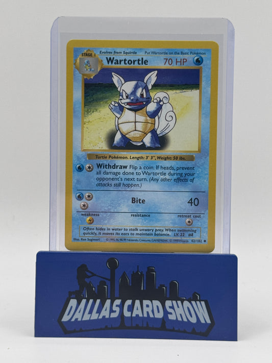 1998 Pokemon - Wartortle - 42/102 Base Set Shadowless NM