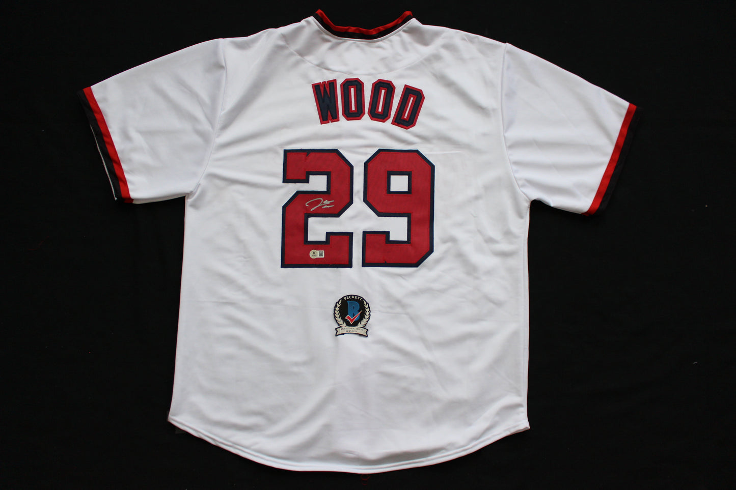 JAMES WOOD WASHINGTON NATIONALS SIGNED HOME JERSEY BAS