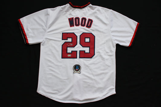 JAMES WOOD WASHINGTON NATIONALS SIGNED HOME JERSEY BAS