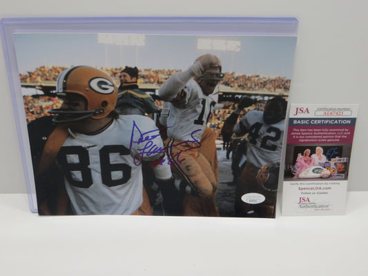 PETE LAMMOMS GREEN BAY PACKERS SIGNED 8x10 PHOTO JSA COA