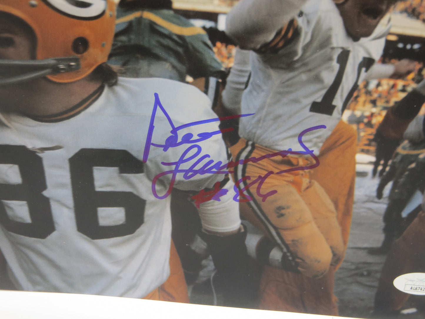 PETE LAMMOMS GREEN BAY PACKERS SIGNED 8x10 PHOTO JSA COA