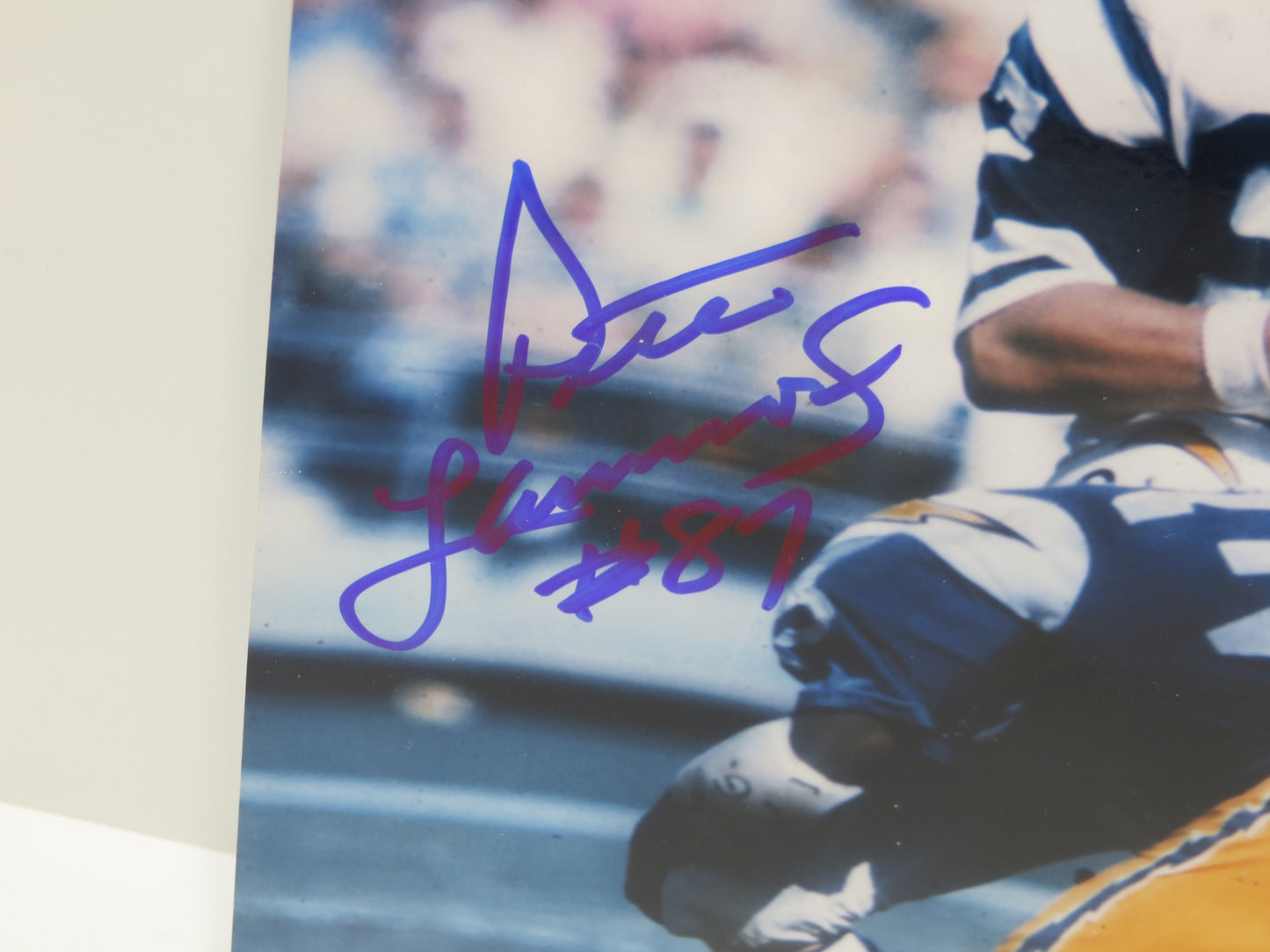 PETE LAMMONS NEW YORK JETS SIGNED 8x10 PHOTO JSA COA