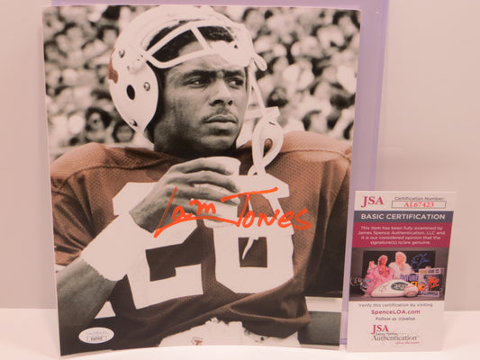 LAM JONES SIGNED TEXAS LONGHORNS 8x10 PHOTO JSA COA