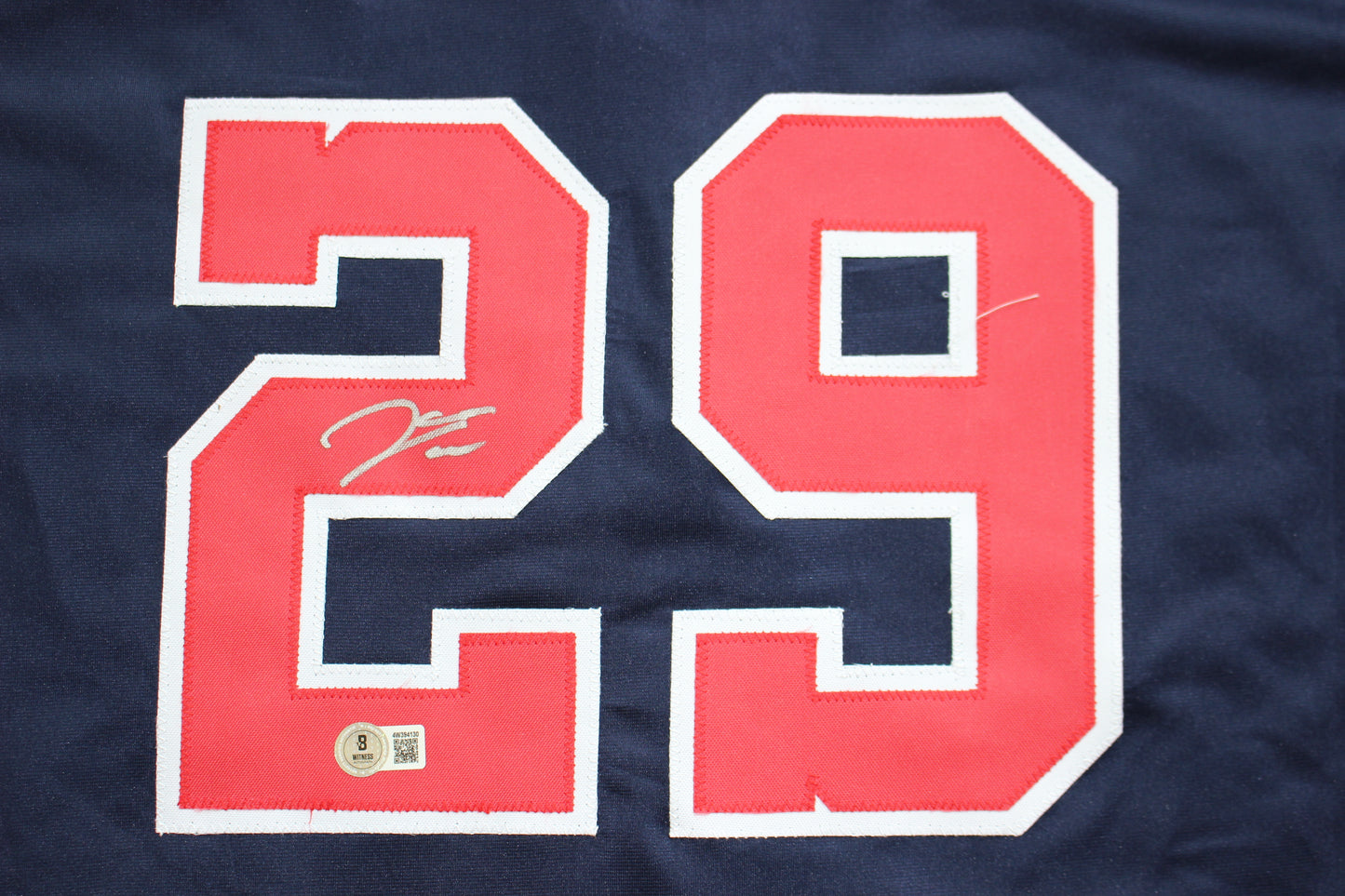JAMES WOOD WASHINGTON NATIONALS SIGNED NAVY BLUE JERSEY BAS