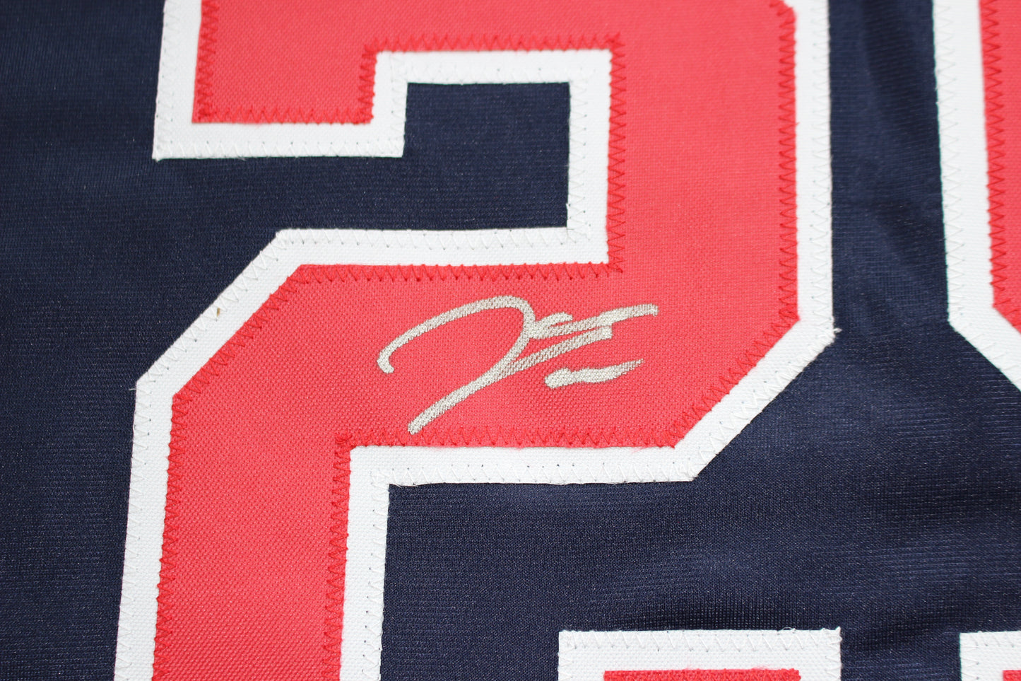 JAMES WOOD WASHINGTON NATIONALS SIGNED NAVY BLUE JERSEY BAS