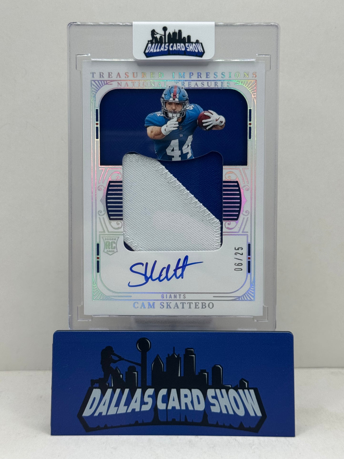 2025 National Treasure Cam Skattebo Treasured Impressions Rookie RC Autograph /25