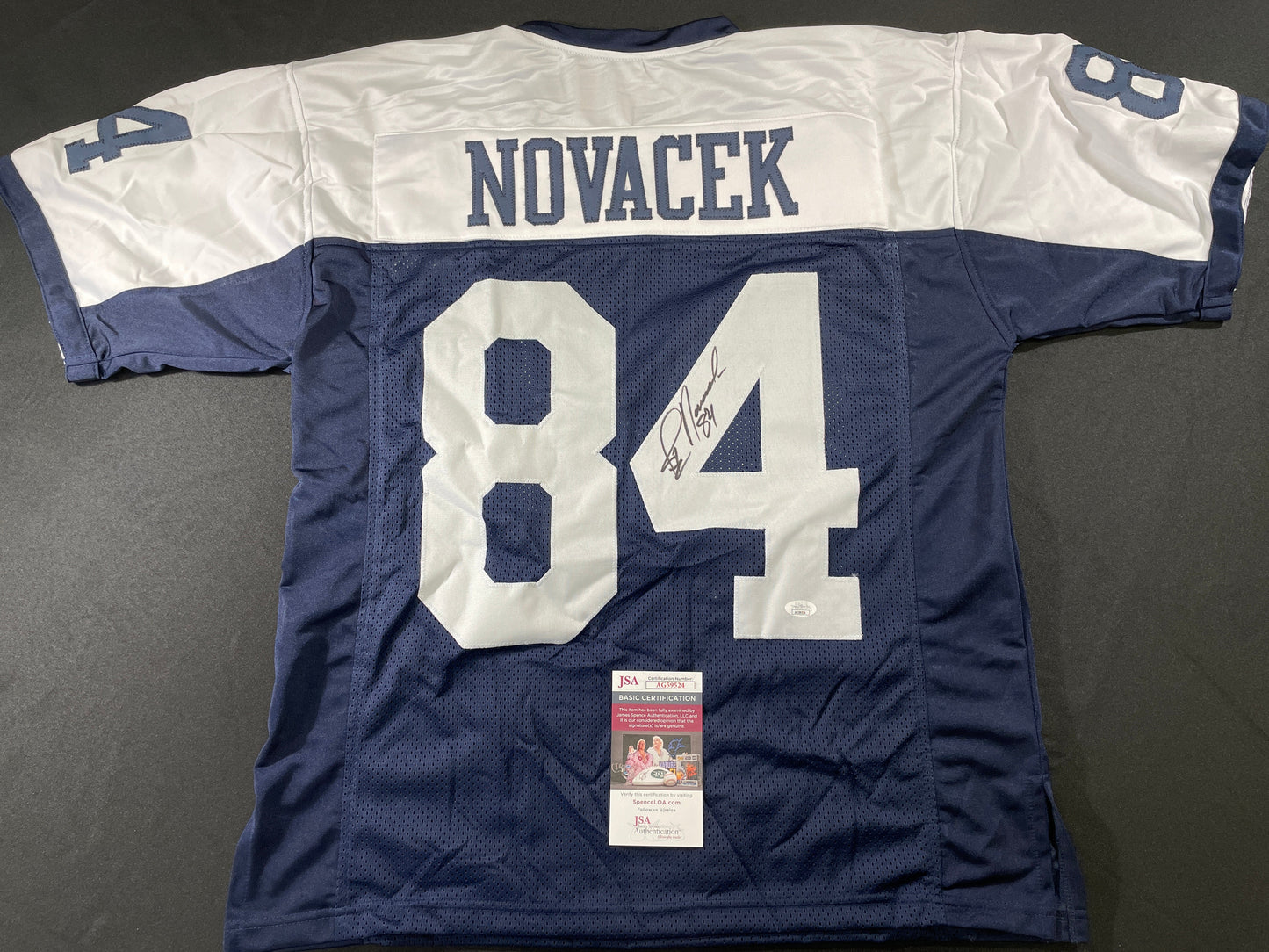 JAY NOVACEK DALLAS COWBOYS SIGNED THANKSGIVING JERSEY Wyoming JSA COA