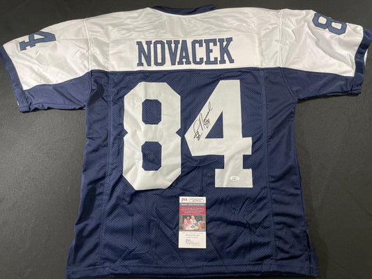 JAY NOVACEK DALLAS COWBOYS SIGNED THANKSGIVING JERSEY Wyoming JSA COA