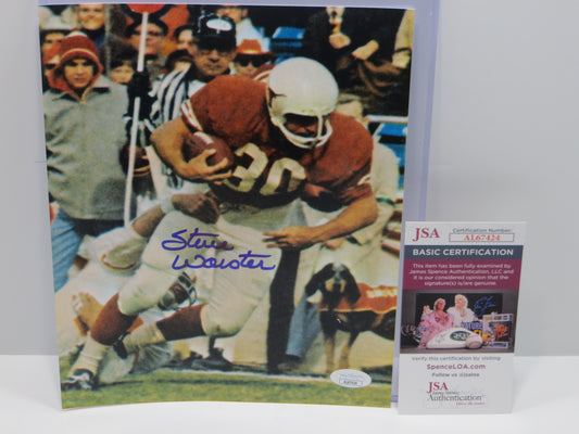 STEVE WORSTER SIGNED TEXAS LONGHORNS 8x10 PHOTO JSA COA