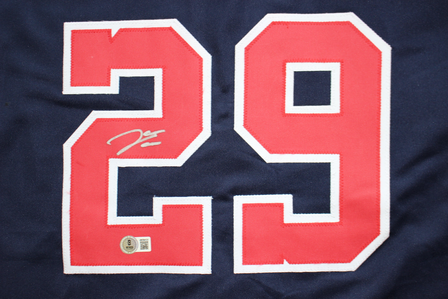 JAMES WOOD WASHINGTON NATIONALS SIGNED NAVY BLUE JERSEY BAS