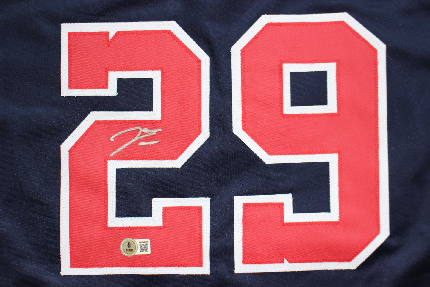 JAMES WOOD WASHINGTON NATIONALS SIGNED NAVY BLUE JERSEY BAS