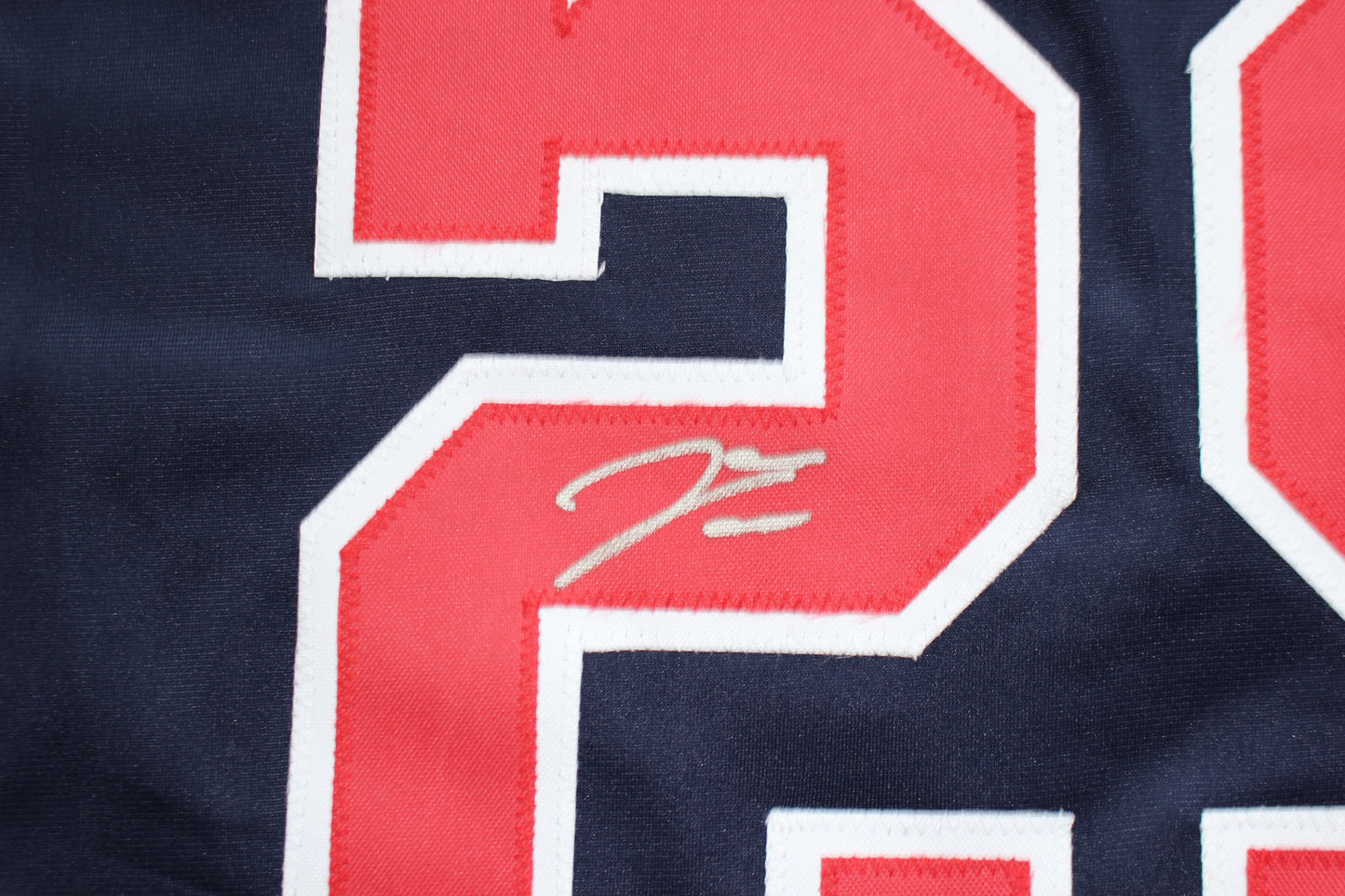 JAMES WOOD WASHINGTON NATIONALS SIGNED NAVY BLUE JERSEY BAS