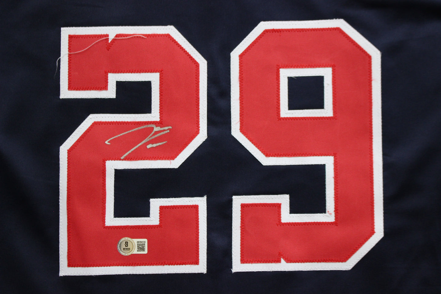 JAMES WOOD WASHINGTON NATIONALS SIGNED NAVY BLUE JERSEY BAS