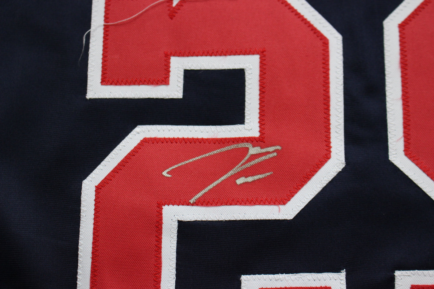 JAMES WOOD WASHINGTON NATIONALS SIGNED NAVY BLUE JERSEY BAS