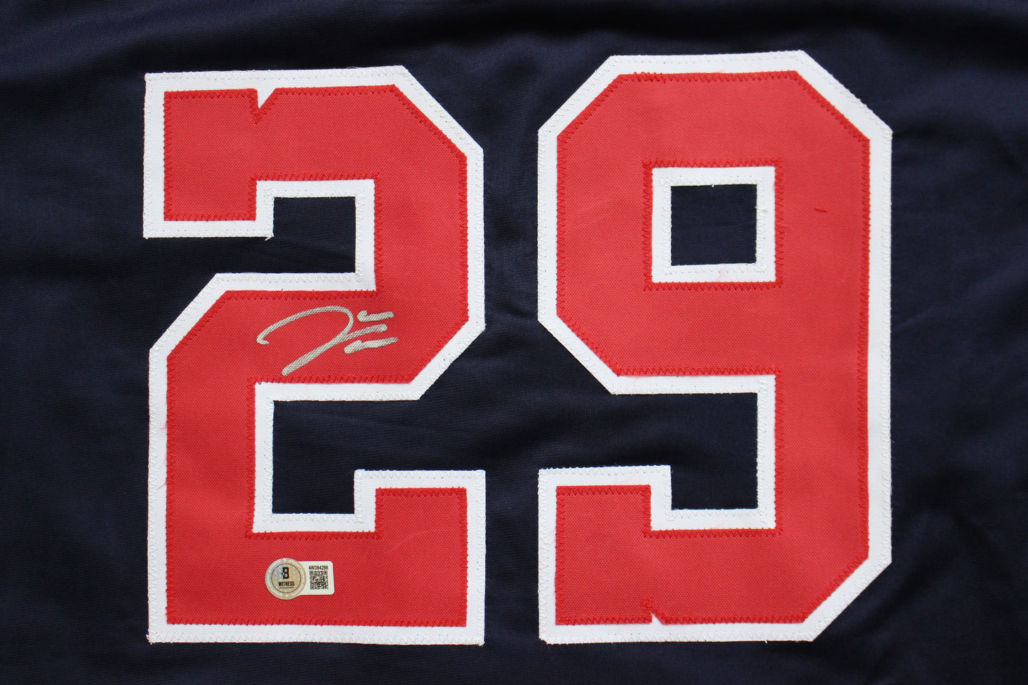 JAMES WOOD WASHINGTON NATIONALS SIGNED NAVY BLUE JERSEY BAS