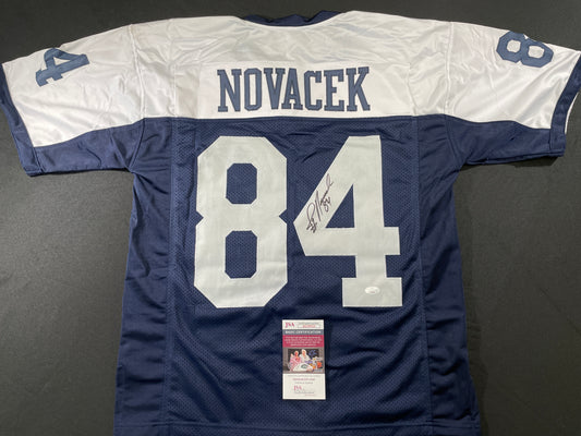 JAY NOVACEK DALLAS COWBOYS SIGNED THANKSGIVING JERSEY Wyoming JSA COA