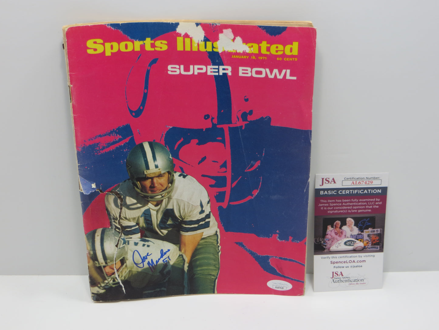 DAVE MANDERS SIGNED Sports Ilustrated Magazine DALLAS COWBOYS JSA COA