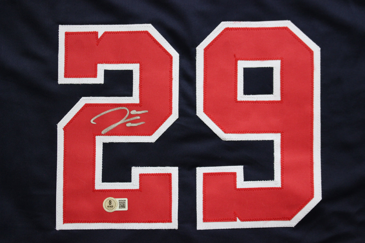 JAMES WOOD WASHINGTON NATIONALS SIGNED NAVY BLUE JERSEY BAS