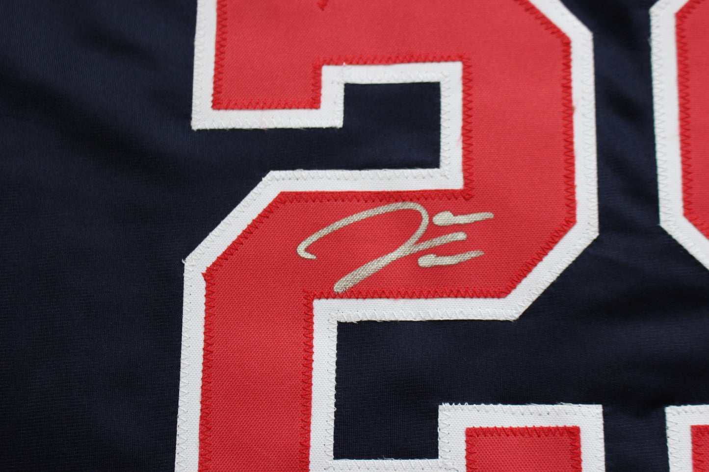 JAMES WOOD WASHINGTON NATIONALS SIGNED NAVY BLUE JERSEY BAS