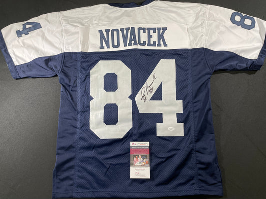 JAY NOVACEK DALLAS COWBOYS SIGNED THANKSGIVING JERSEY Wyoming JSA COA