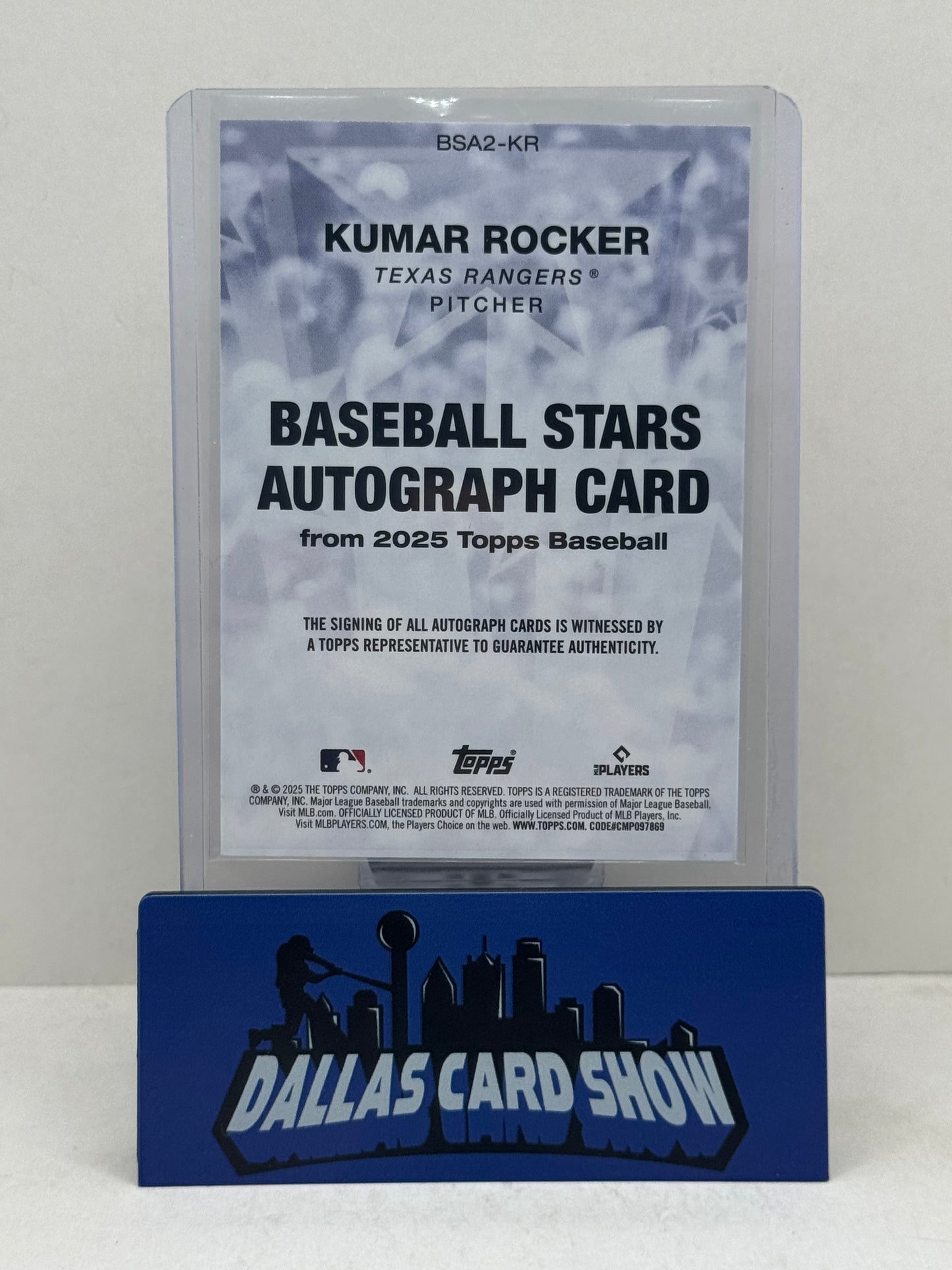 2025 Topps #BSA2-KR Kumar Rocker Orange Baseball Autograph /25
